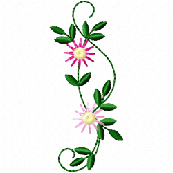 Daisy Flower Embroidery Design 11
